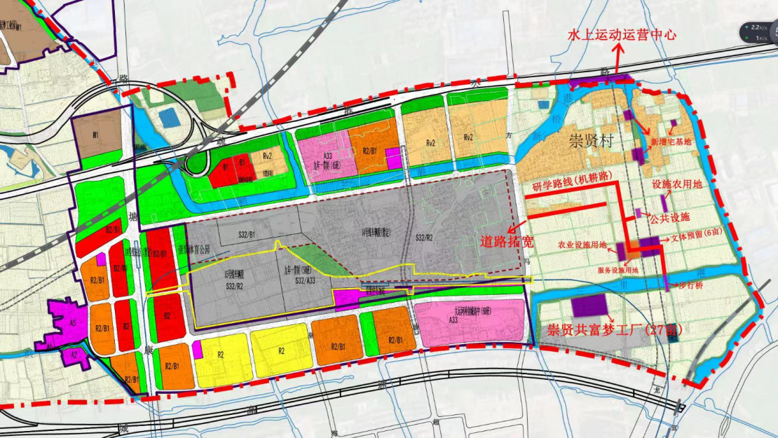 崇贤村区块划分图